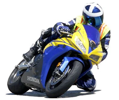 Tony Gemmell on his motorcycle